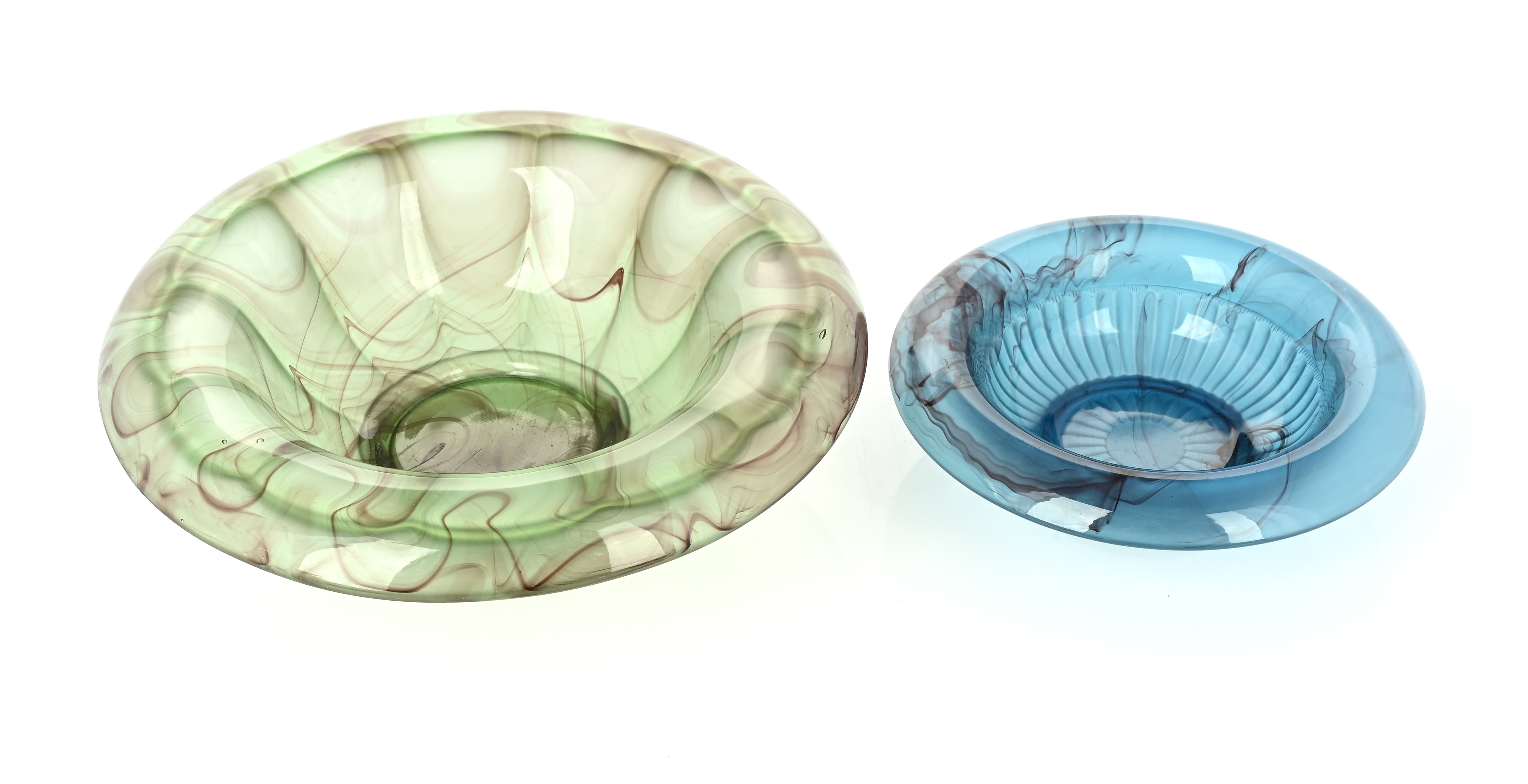 George Davidson | Two Art Deco cloud glass bowls by George Davidson ...