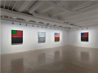 Almine Rech exhibits Vaughn Spann's new flag paintings