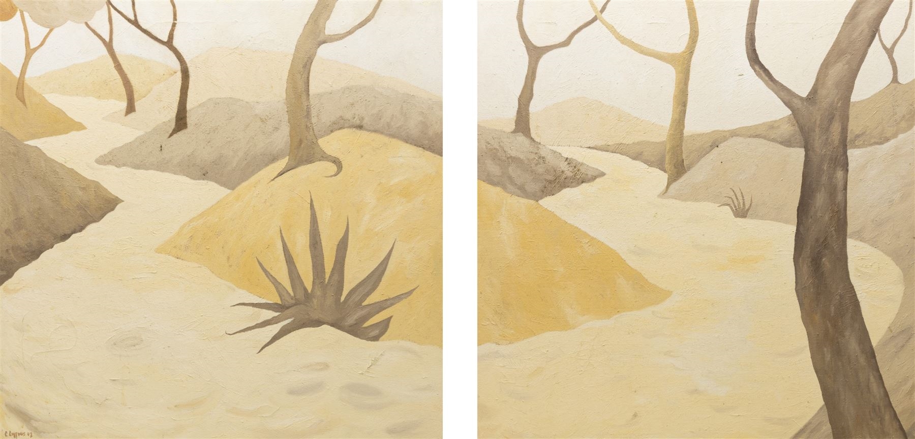 Chris Cyprus | Desert Path Diptych (2) | MutualArt
