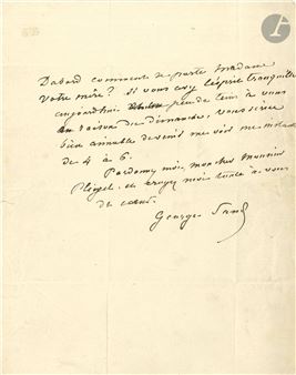 A handwritten letter on aged paper with a visible logo in the corner.