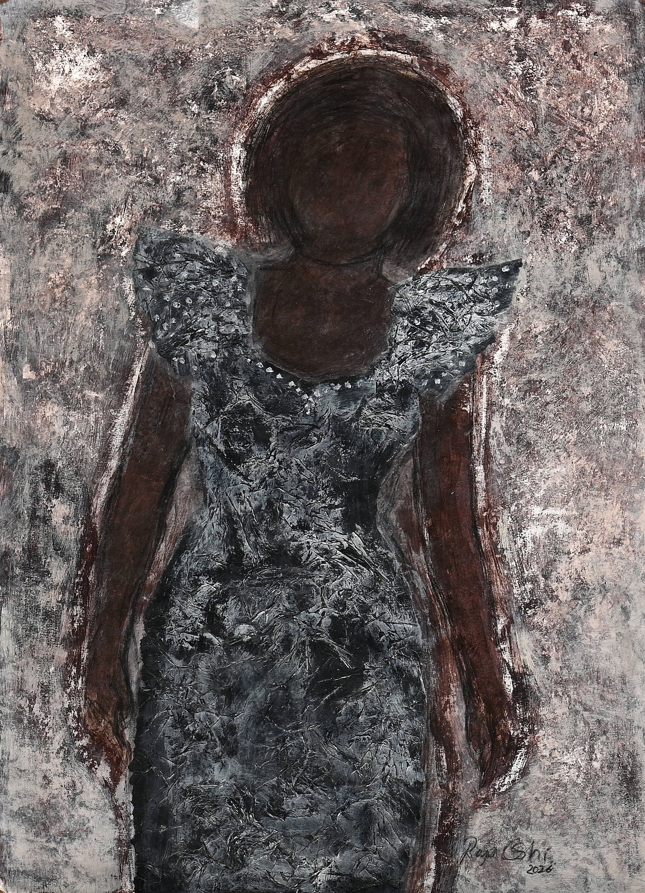 Raja Oshi | Woman in Grey (2026) | MutualArt