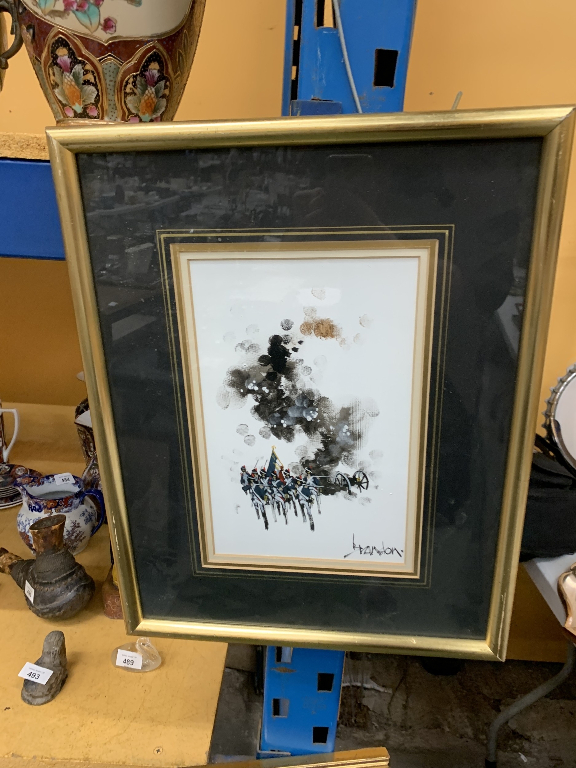 Brandon Cross | TWO SIGNED BRANDON CROSS ACRYLIC PAINTINGS OF FRENCH ...