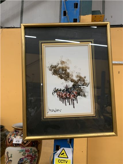 Brandon Cross | TWO SIGNED BRANDON CROSS ACRYLIC PAINTINGS OF FRENCH ...
