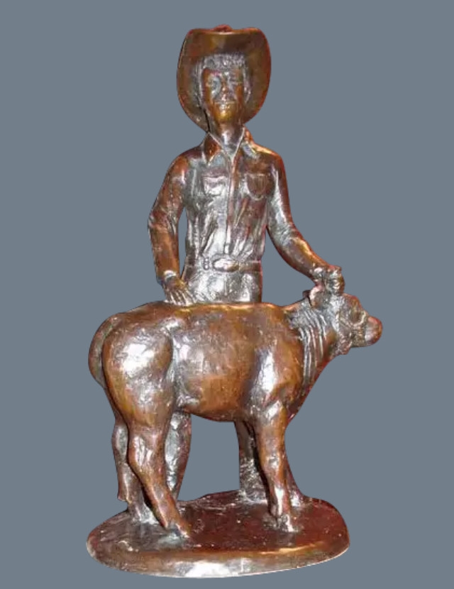 Jim Reno | Rodeo Cattle Auction Champion Trophy Sculpture | MutualArt
