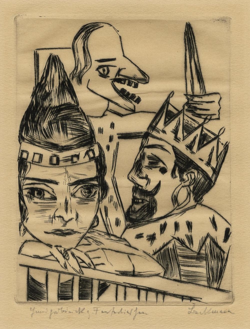Max Beckmann | Konig Jerum und seine Frau (1923) | MutualArt