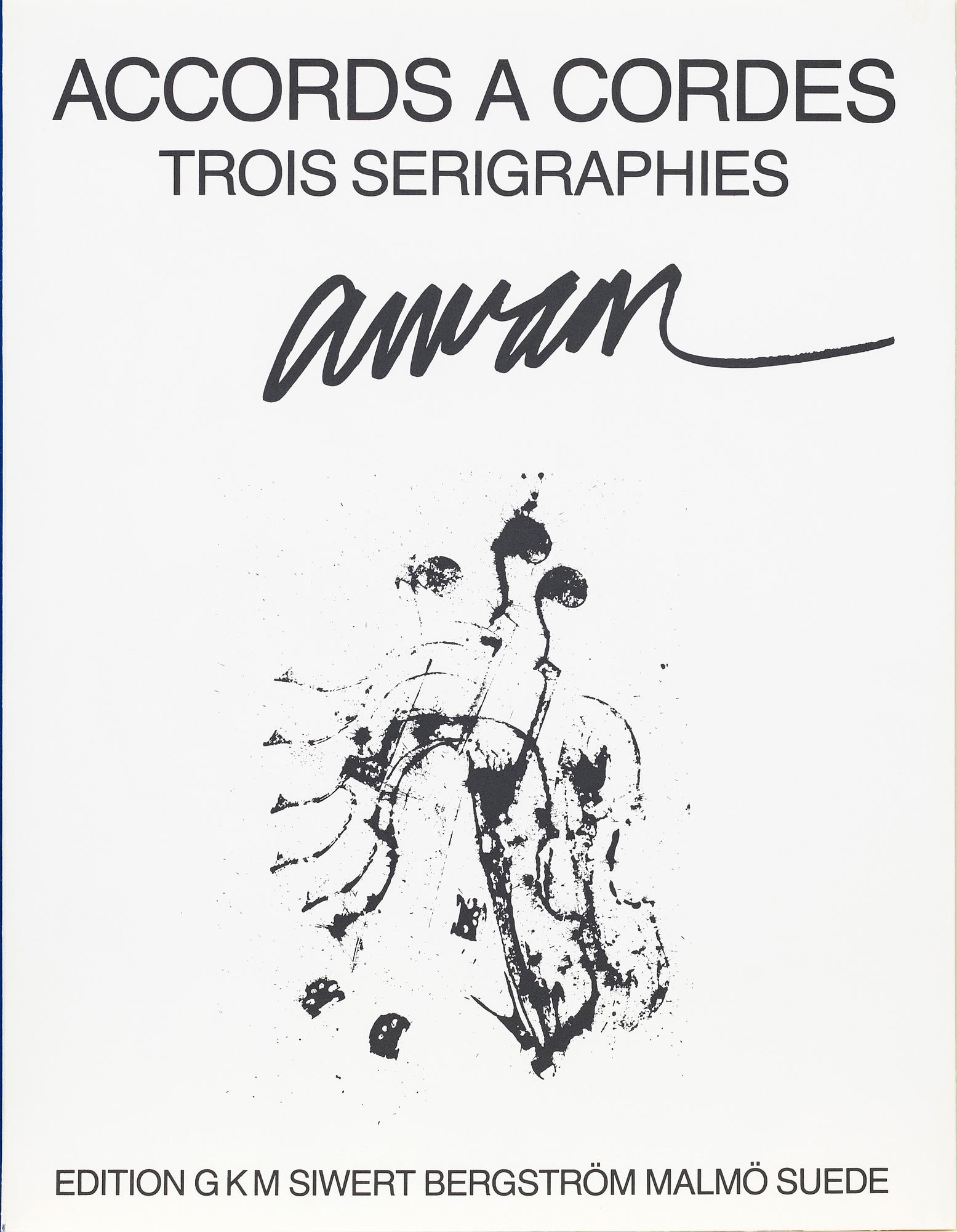 Arman | Folder, 2 of 3 sheets, Accords A Cordes Three Screenprints by ...