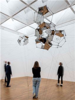Installation view of Avery Singer exhibition at Kunstmuseum Bonn.