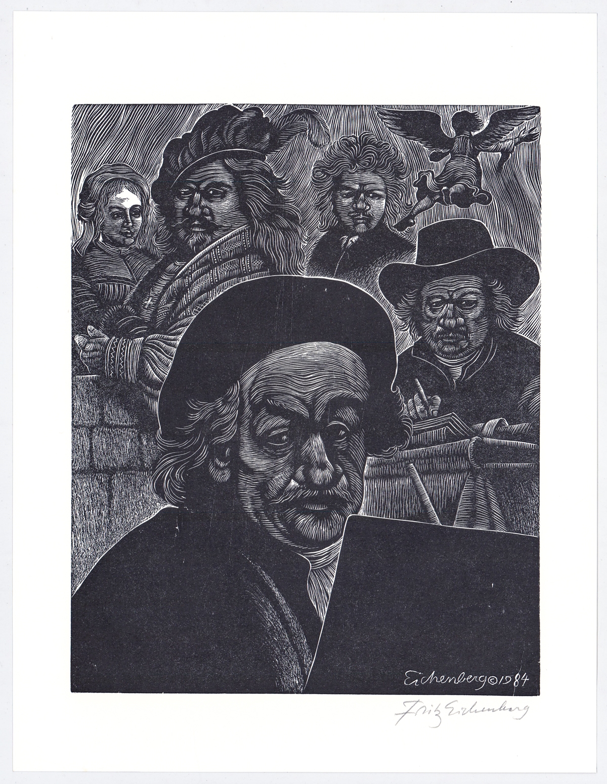 Fritz Eichenberg | Fritz Eichenberg (SET 12) SIGNED 1984 Homage (1984 ...