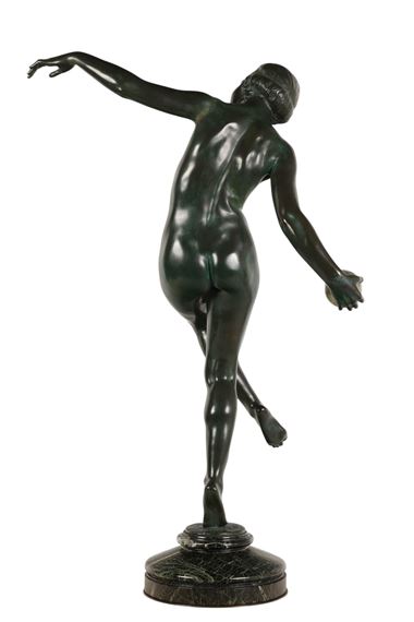 Lucien Charles E. Alliot | Art Deco Female Nude Bronze Sculpture after ...