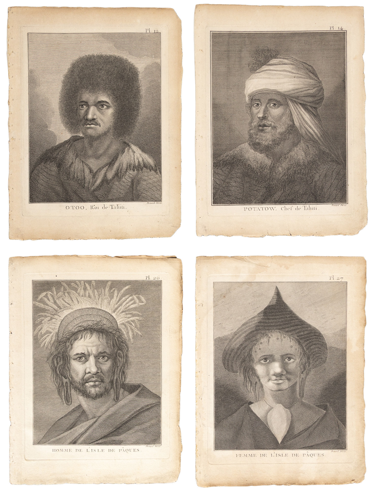 Robert Bénard | Eight plates from the Voyage of Captain Cook by Benard ...