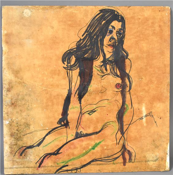 Jason Monet | Nude portrait of woman (1969) | MutualArt