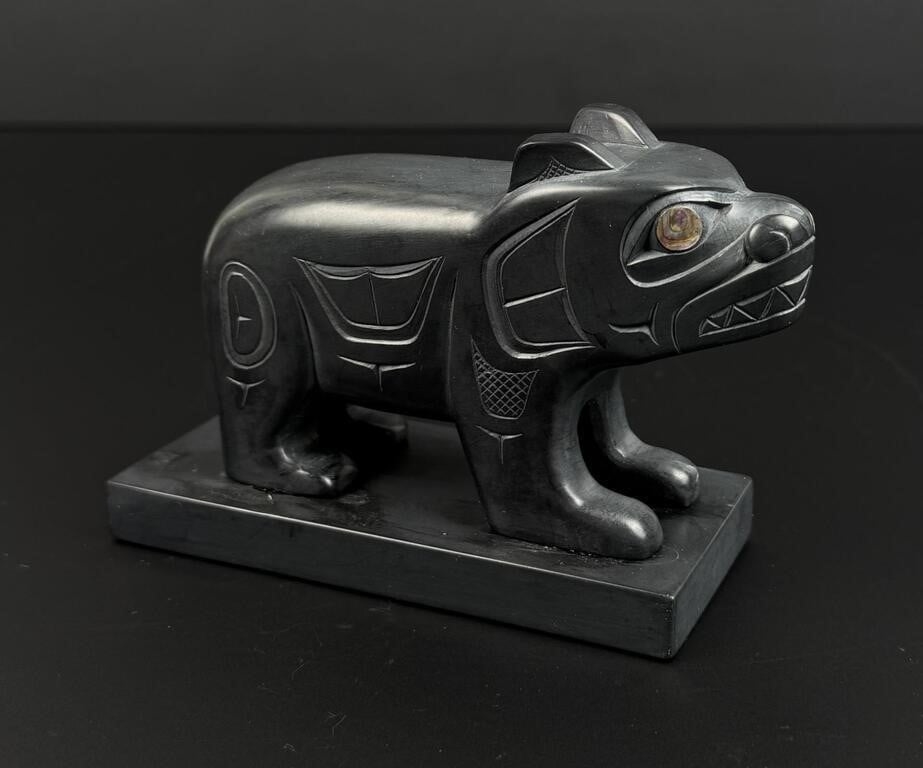 Glen Pollard | Haida Argillite Bear | MutualArt