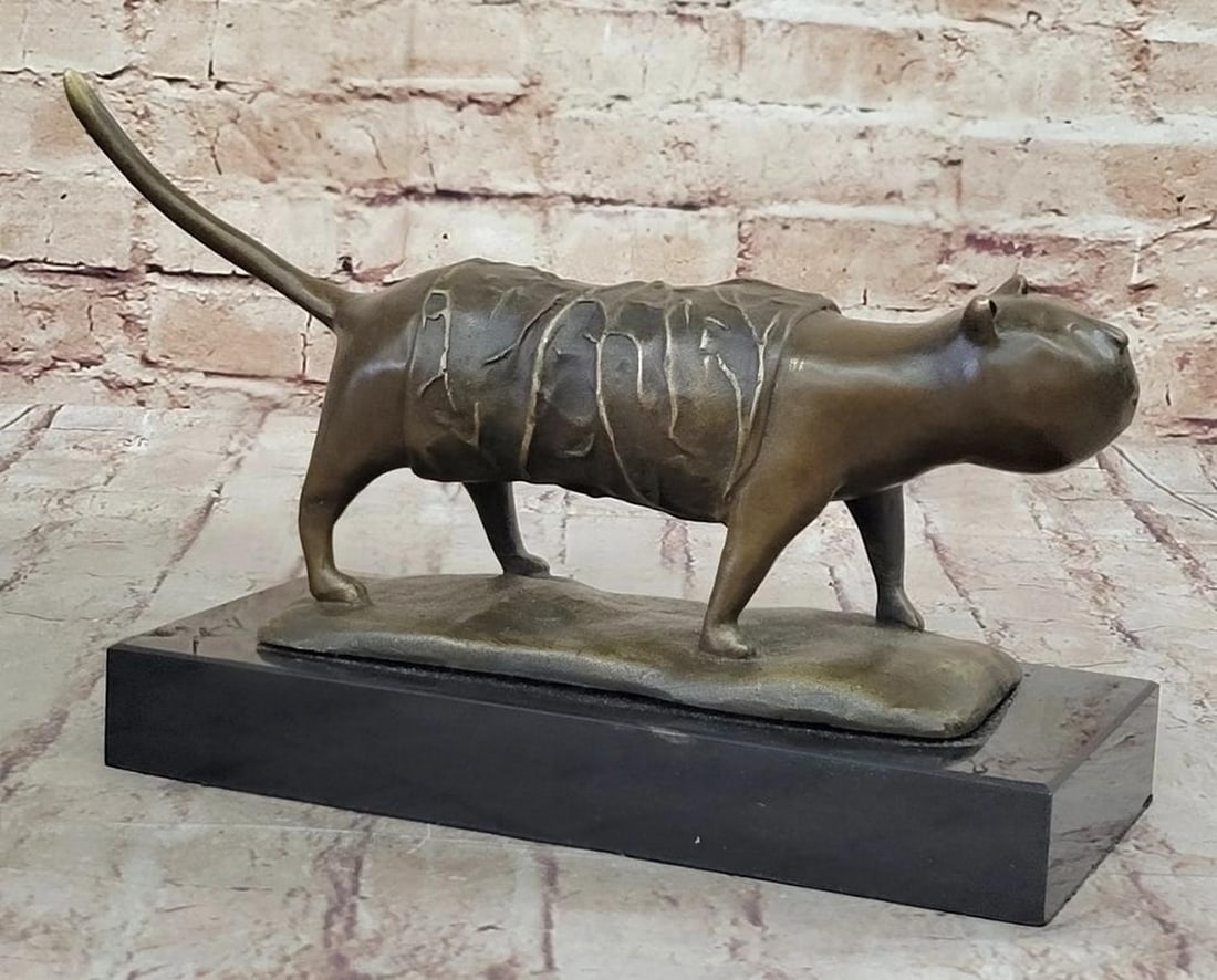 Fernando Botero | Abstract Stray Cat Inspired Bronze Statue | MutualArt
