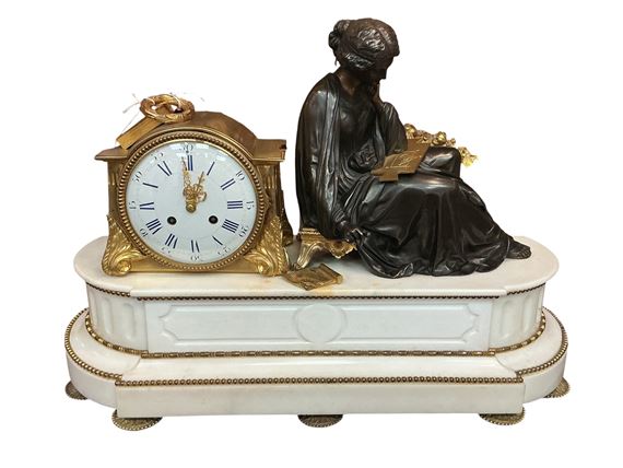 French School, 18th Century | French White Marble and Bronze Figural ...