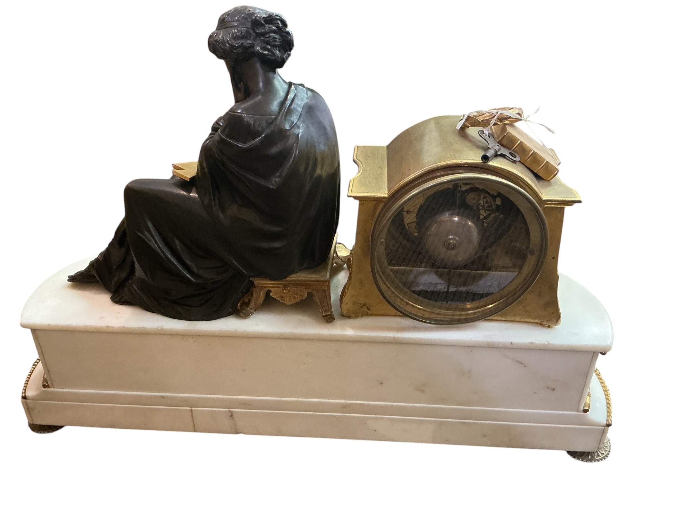 French School, 18th Century | French White Marble and Bronze Figural ...