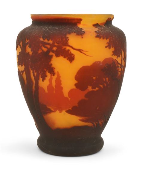 Muller Freres | Scenic Vase (Circa 1900) | MutualArt