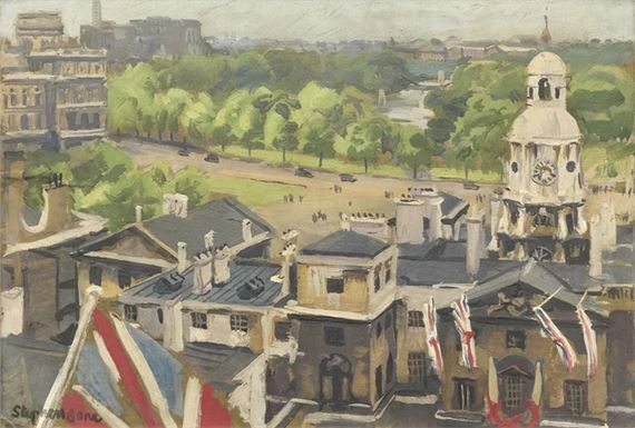 Stephen Bone | The Horse Guards, June, 1946 (1946) | MutualArt