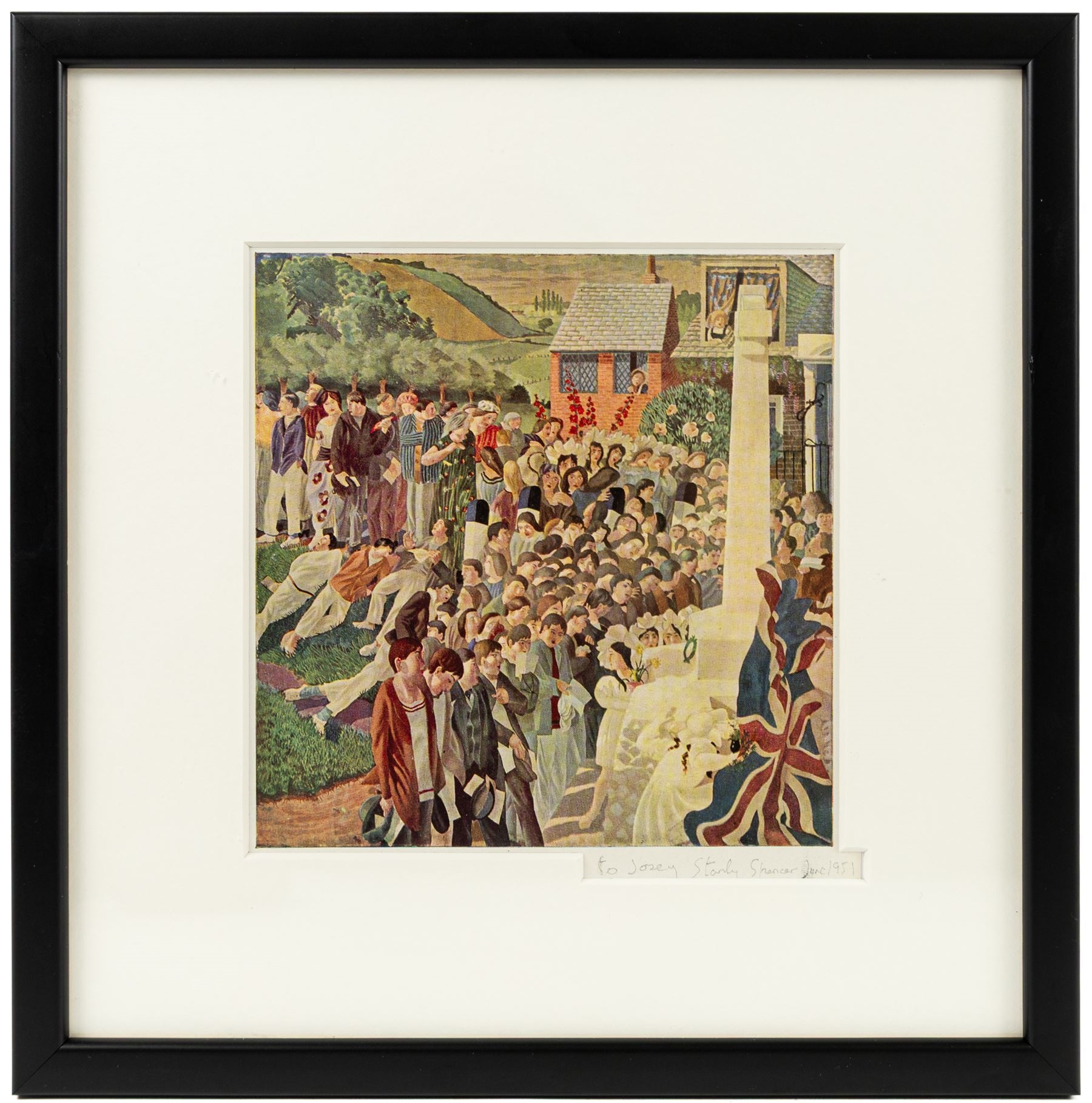 Stanley Spencer | Unveiling Cookham War Memorial (1951) | MutualArt