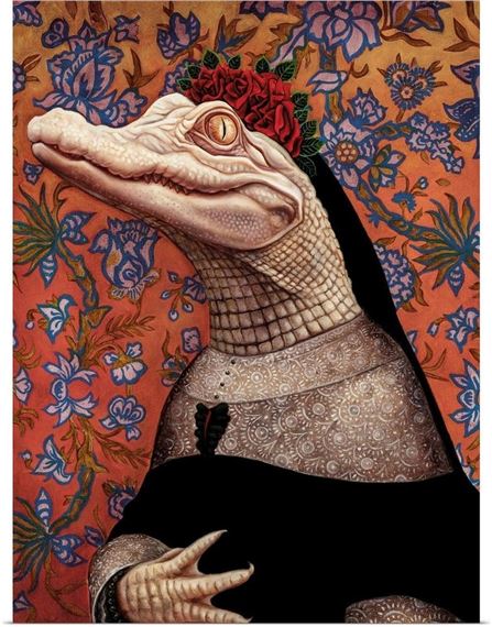 Jane R. Talton | Rose Crown Gator Vintage Poster Print | MutualArt