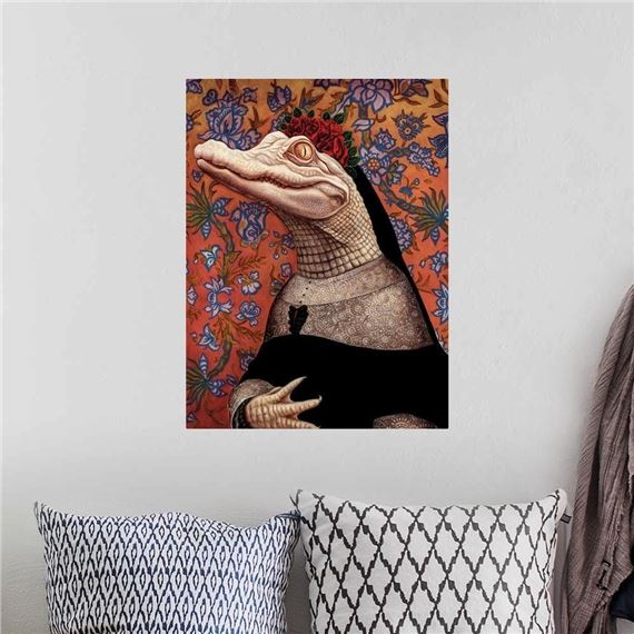 Jane R. Talton | Rose Crown Gator Vintage Poster Print | MutualArt