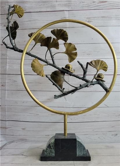 George Augustus Williams | Original Gold Snails On Branches Bronze ...