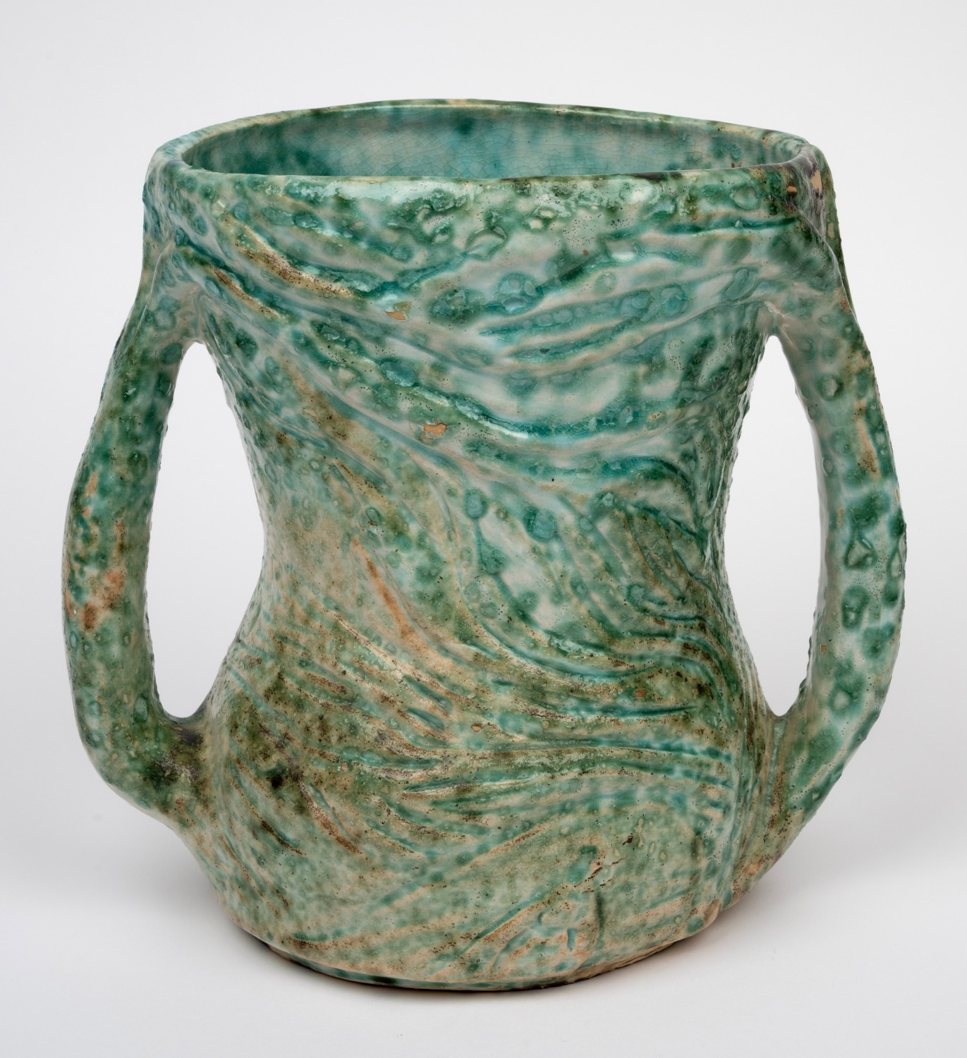 Merric Boyd | MERRIC BOYD two handled pottery vase with landscape and ...