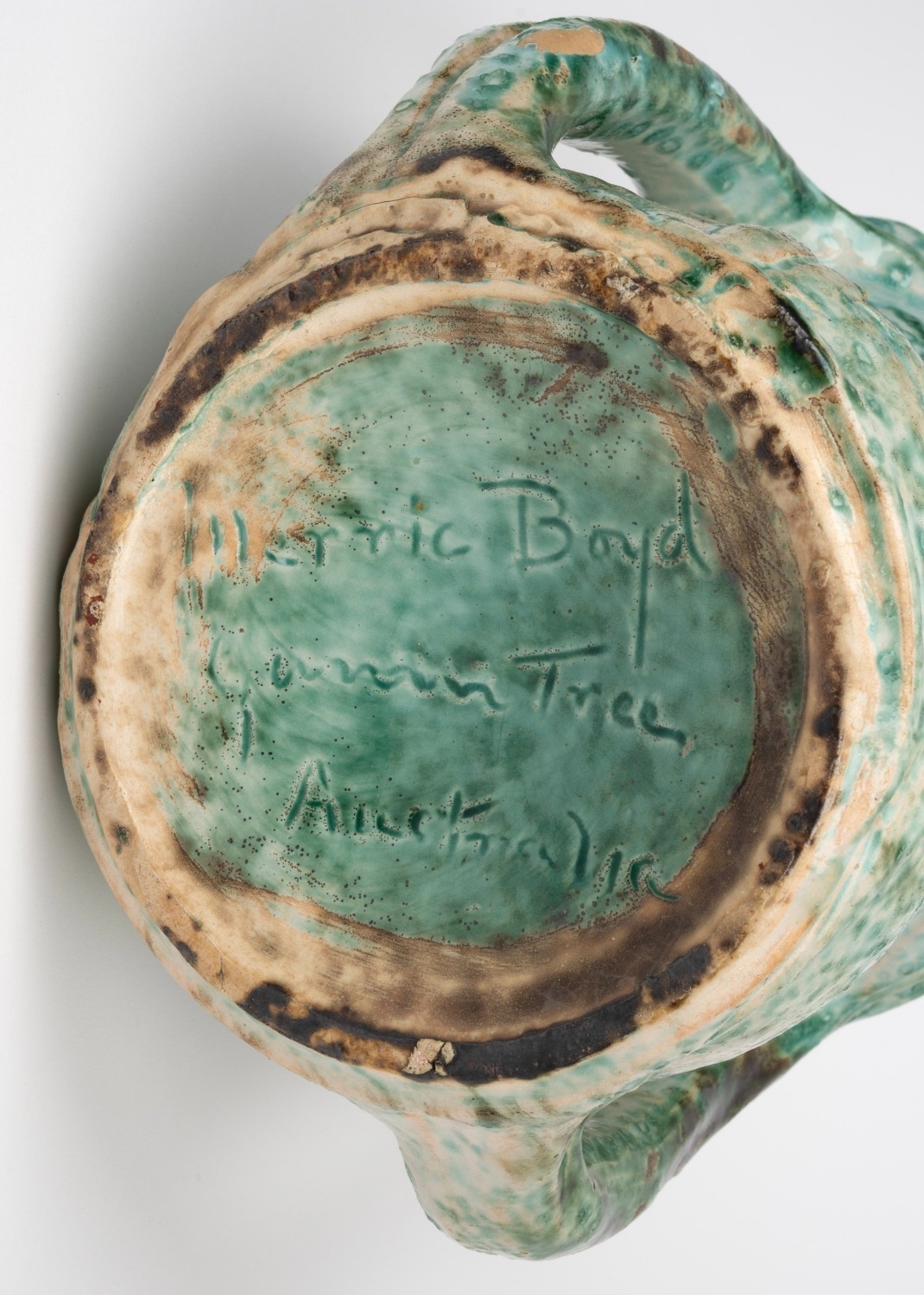 Merric Boyd | MERRIC BOYD two handled pottery vase with landscape and ...