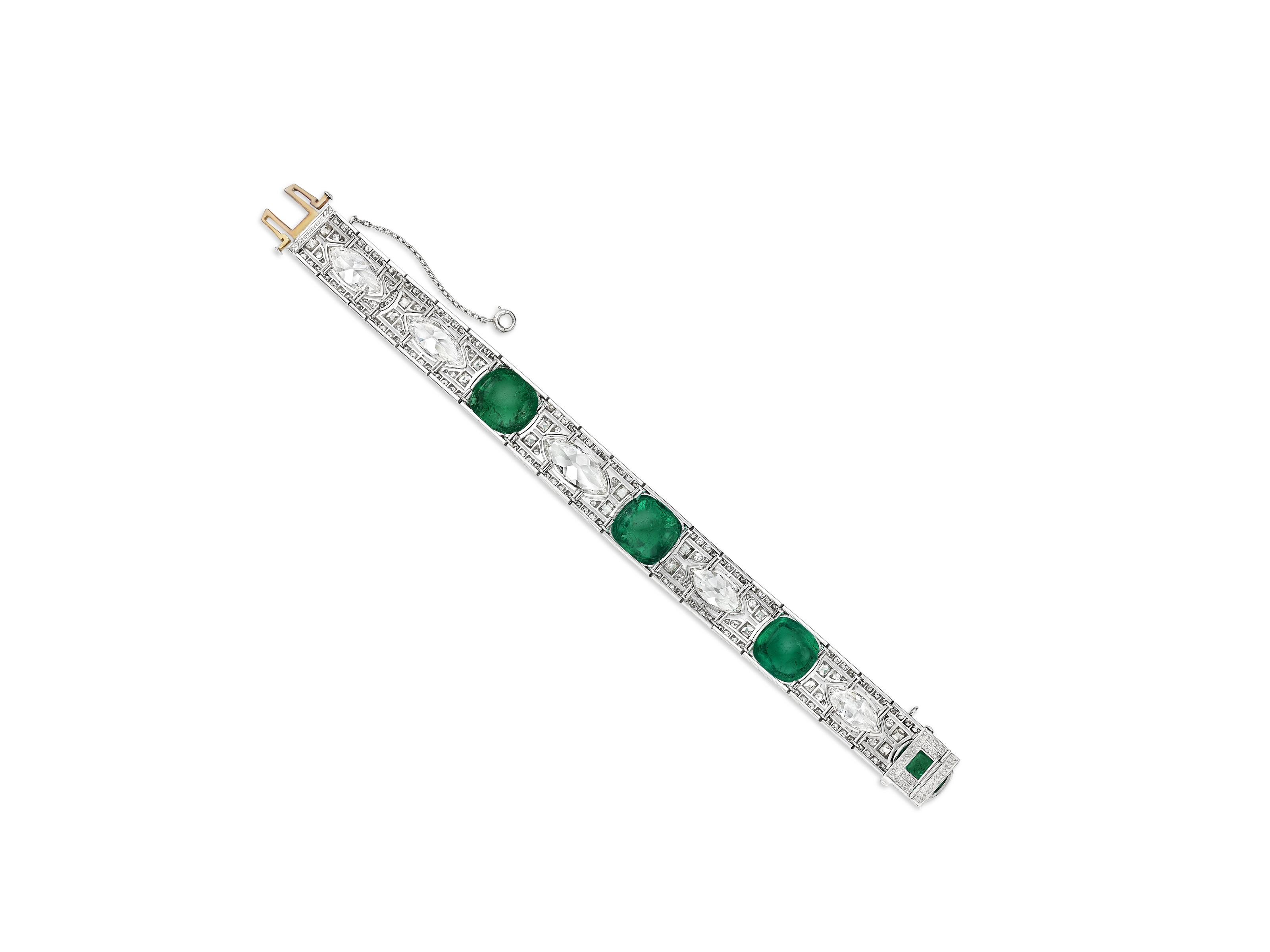 Tiffany & Co. | AN EXQUISITE TIFFANY & CO. ART DECO EMERALD AND DIAMOND ...
