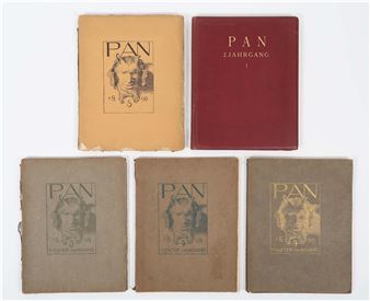 A collection of five vintage-looking books arranged in two rows against a plain white background.