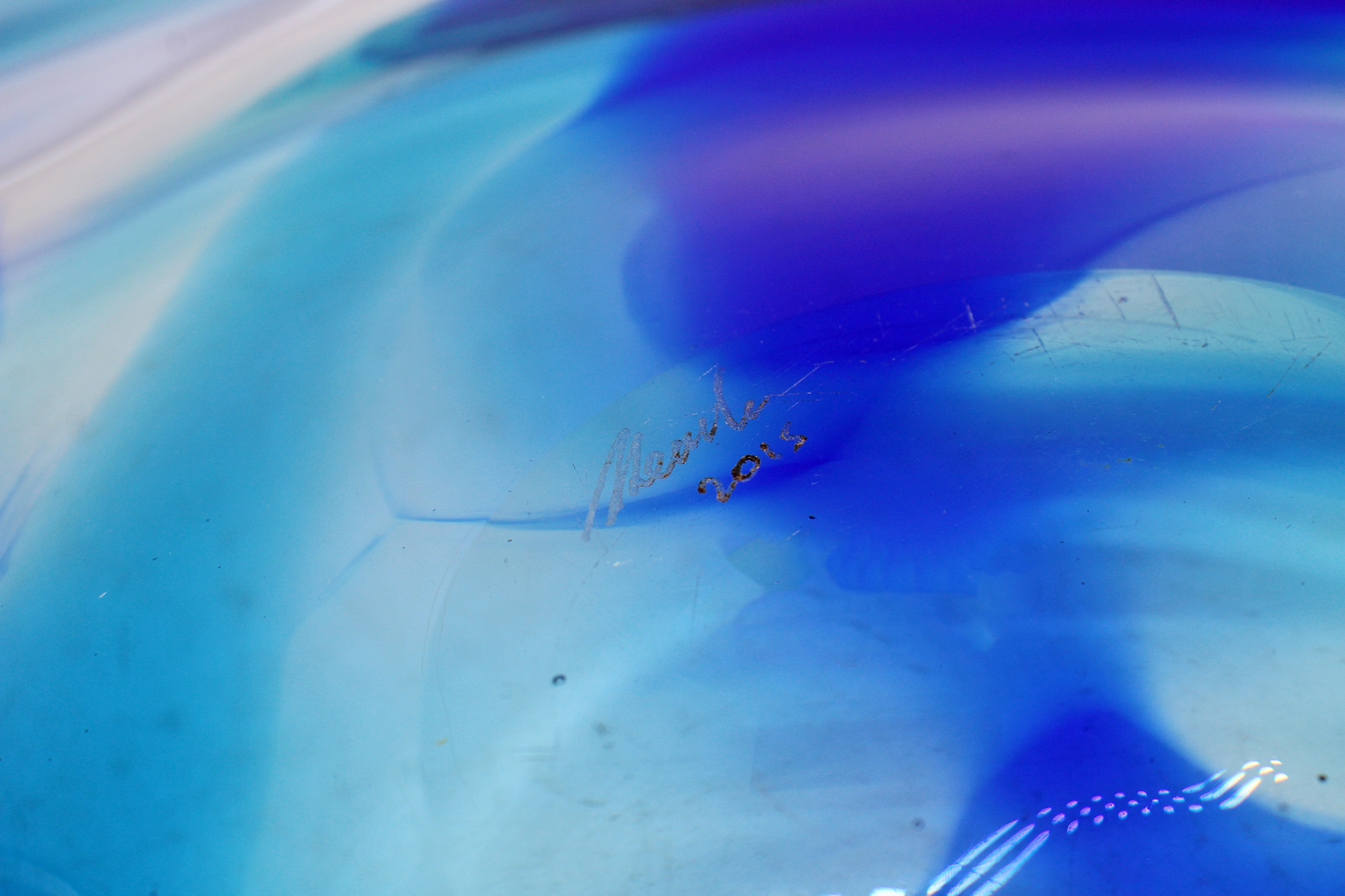 David Reade | Large David Reade art glass centrepiece dish (2015 ...