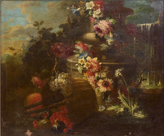 Fiori e frutta in un giardino - Gasparo Lopez