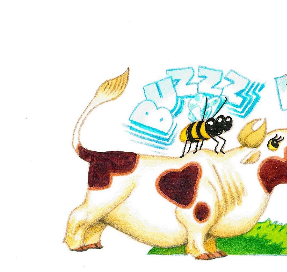 Alex Bloch | Illustration - Cow and Bee | MutualArt
