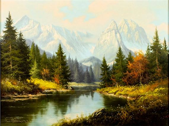 Alpine Mountain Landscape, Garmisch, Germany - Ludwig Muninger