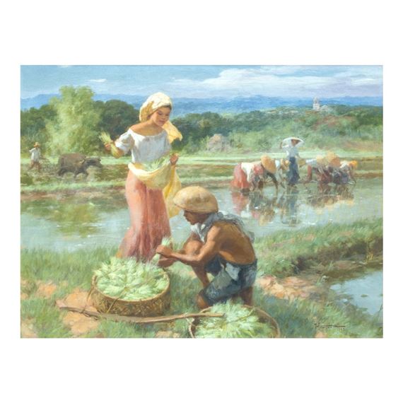 Fernando Amorsolo | Planting Rice (1947) | MutualArt