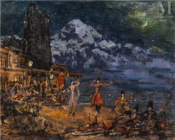 Les danseurs georgiens - Konstantin Alexeyevitch Korovin