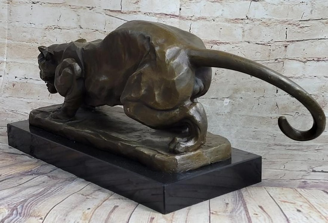 Antoine-Louis Barye | Predator's Poise: Crouching Tiger Bronze ...