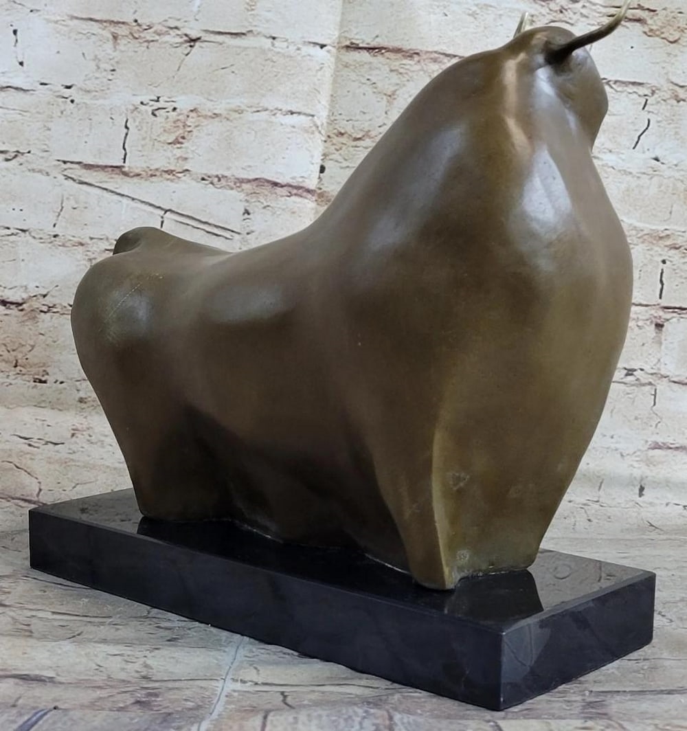 Fernando Botero | Botero Inspired Modern Abstract Bull Bronze Sculpture ...