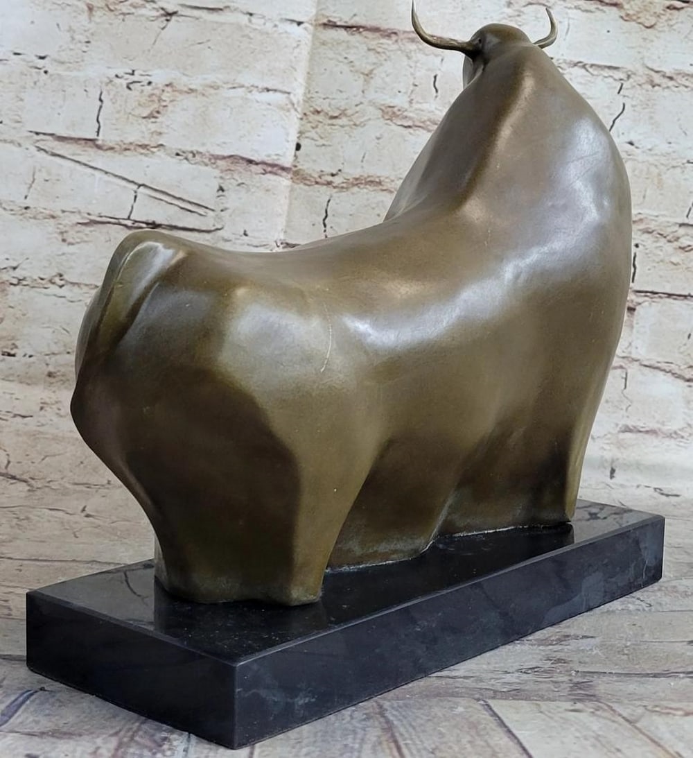 Fernando Botero | Botero Inspired Modern Abstract Bull Bronze Sculpture ...