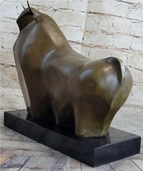 Fernando Botero | Botero Inspired Modern Abstract Bull Bronze Sculpture ...
