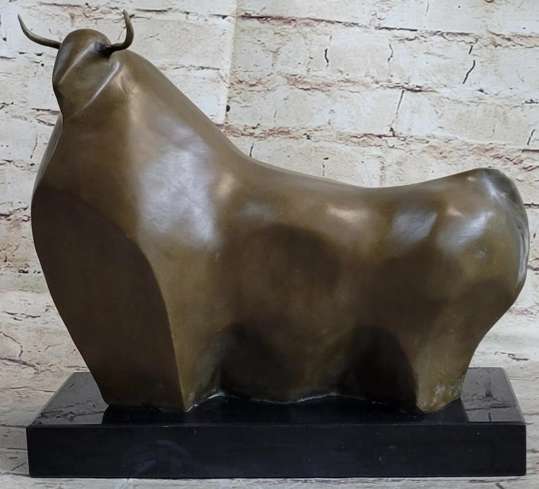 Fernando Botero | Botero Inspired Modern Abstract Bull Bronze Sculpture ...