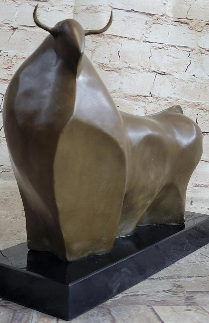 Fernando Botero | Botero Inspired Modern Abstract Bull Bronze Sculpture ...
