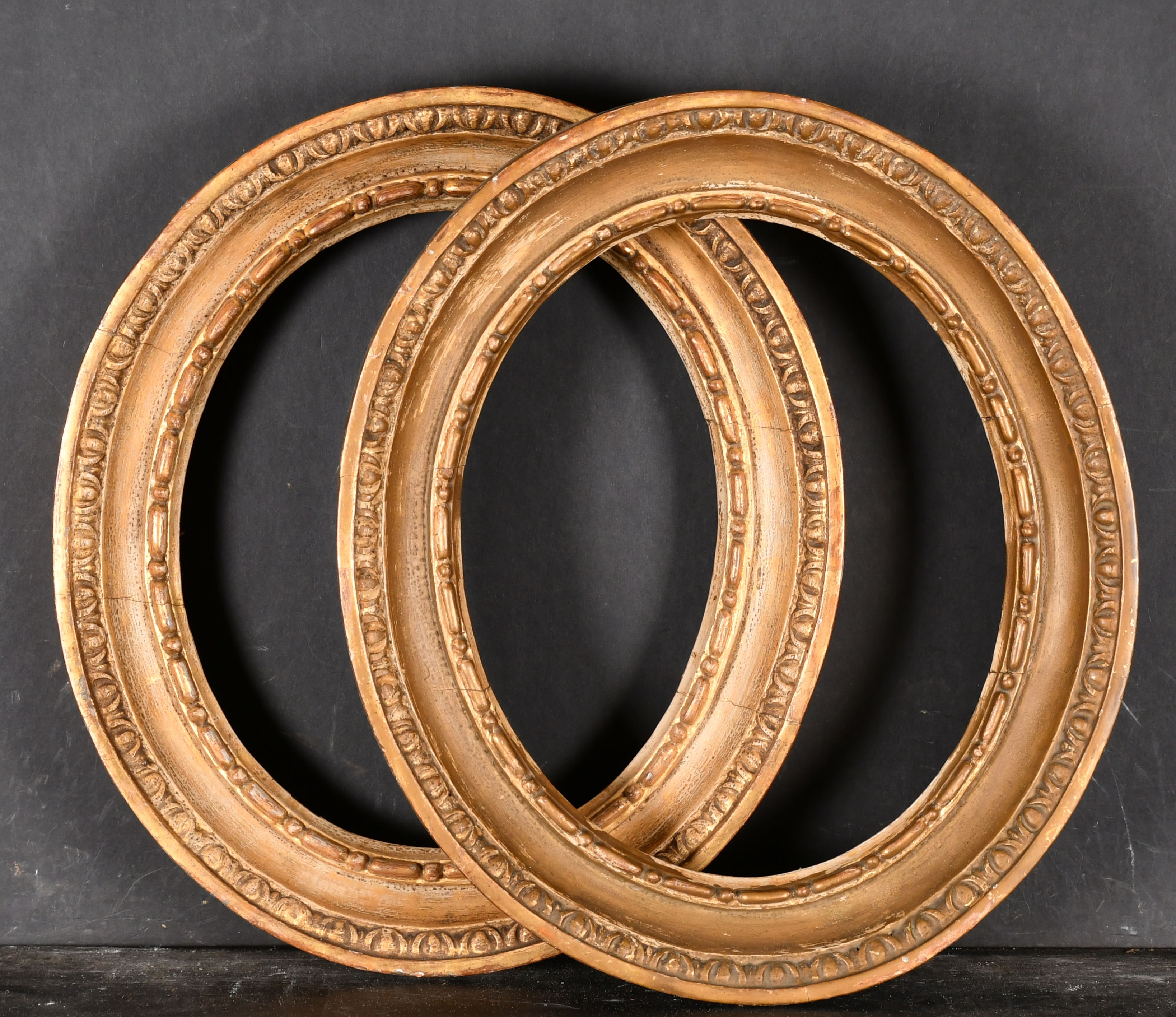 English School, 19th Century | A Pair of Oval Carved Giltwood Frames ...