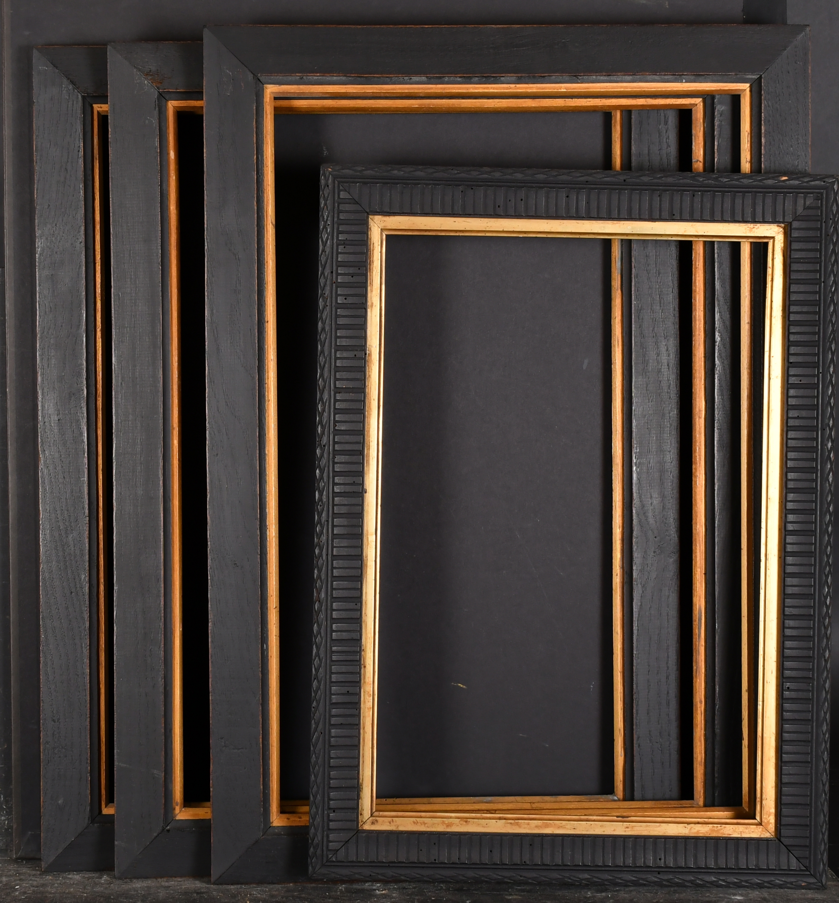 English School, 19th Century | A Pair of Darkwood Frames, with gilt ...