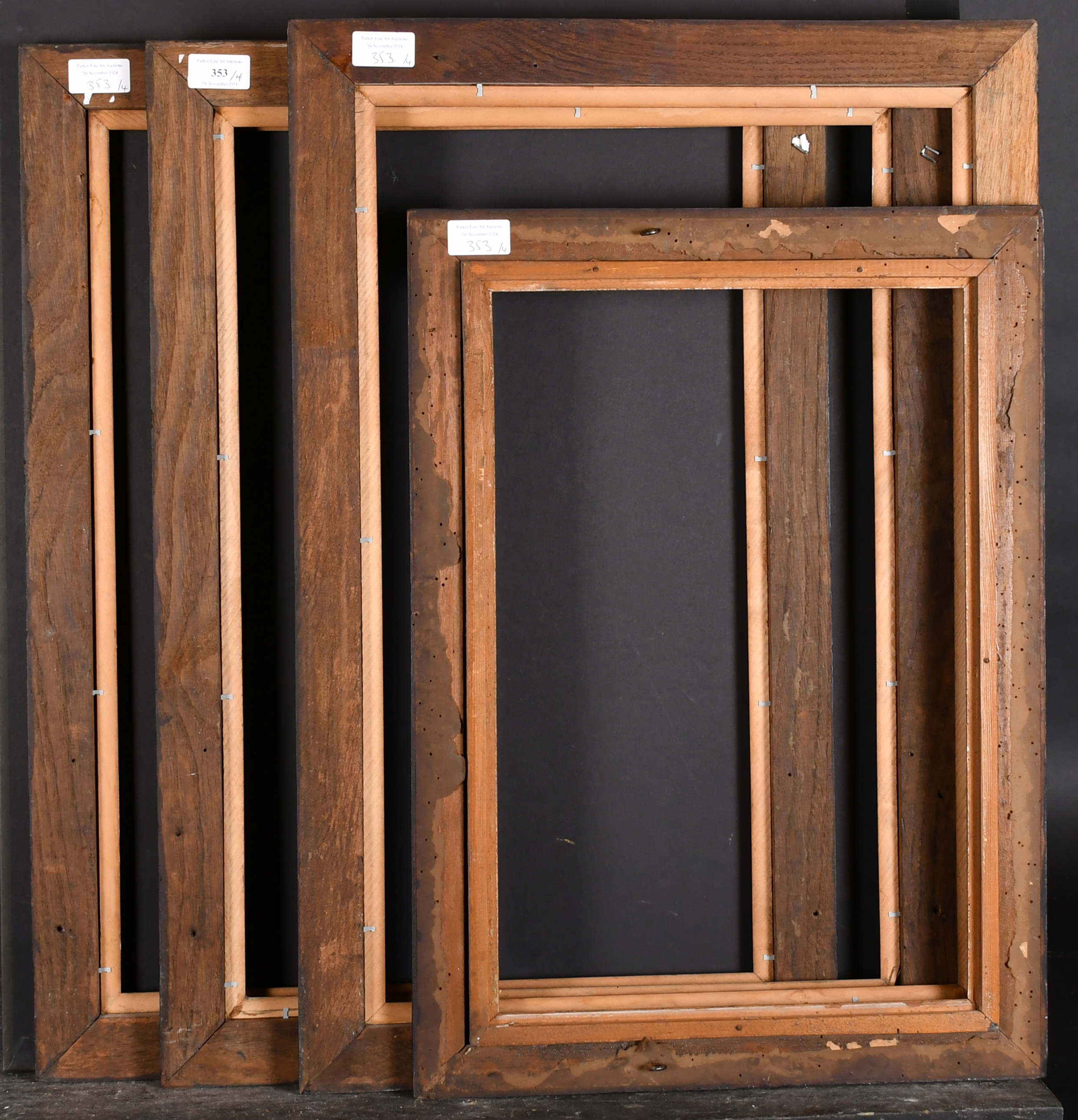 English School, 19th Century | A Pair of Darkwood Frames, with gilt ...