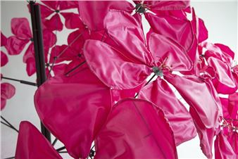 Daina Shobrys: Geranium and Lotus Flowers - Fuller Craft Museum