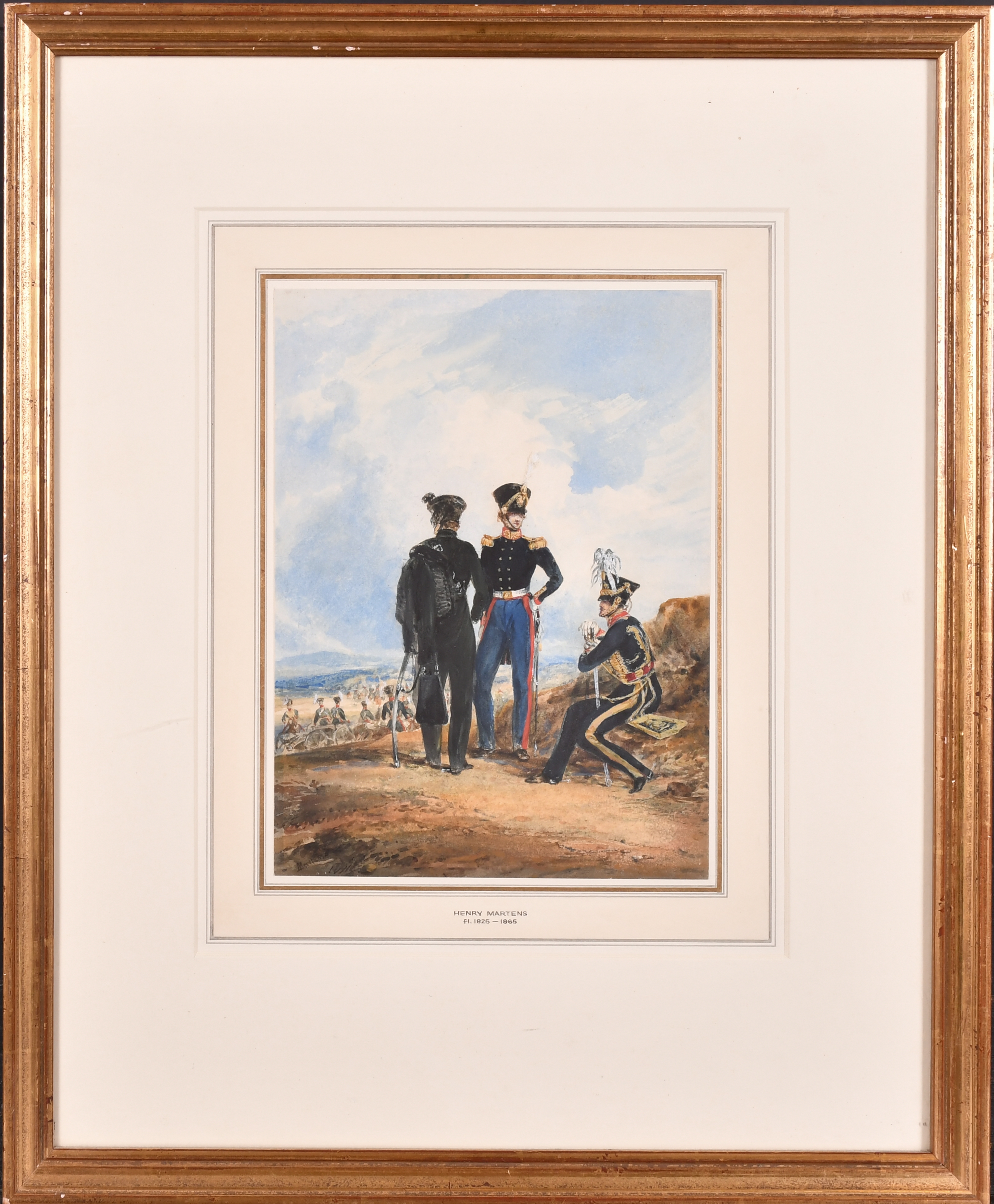 Henry Martens | RHA Officers and an Officer of the 95th Foot | MutualArt