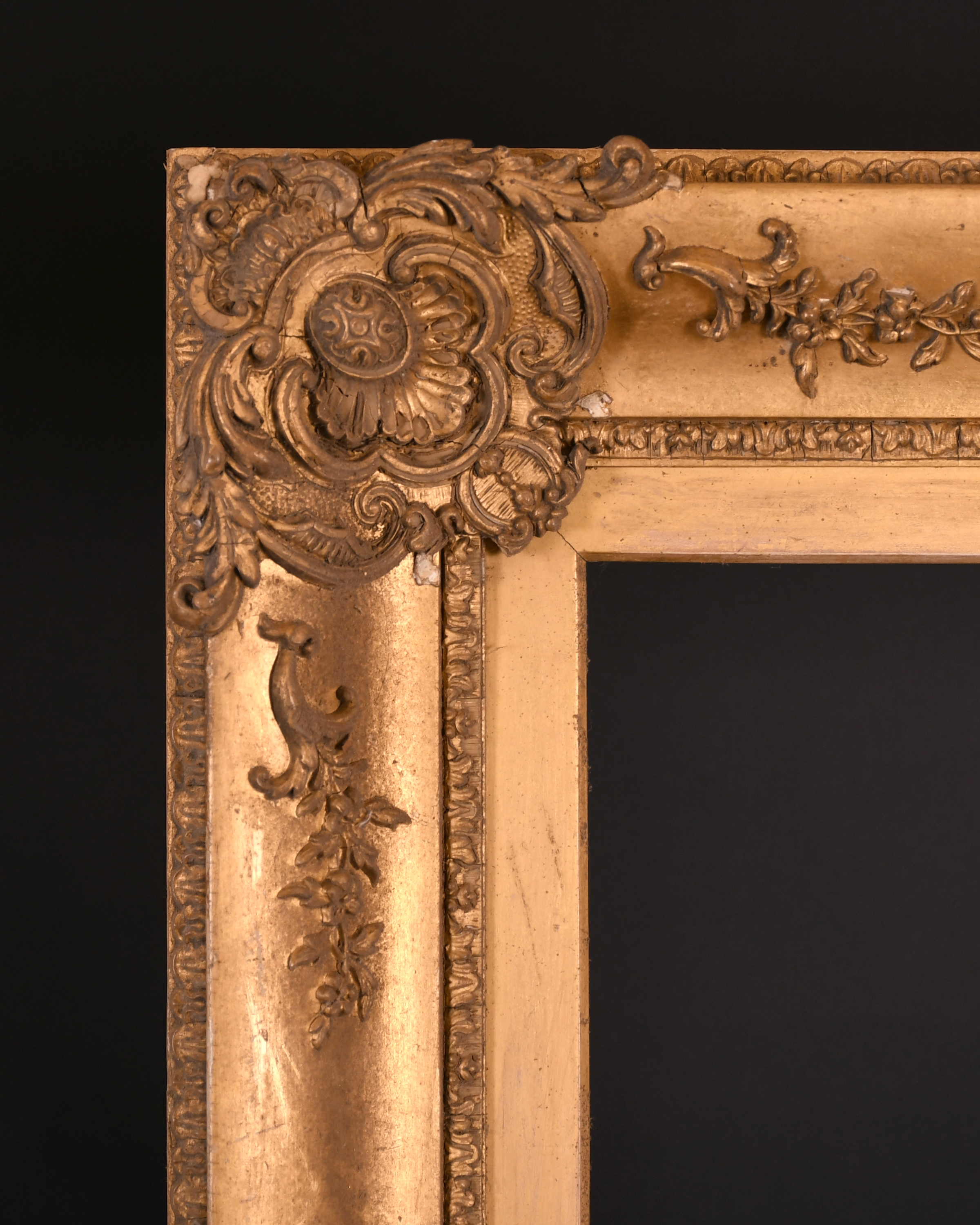 English School, 19th Century | A Gilt Composition Frame with swept ...