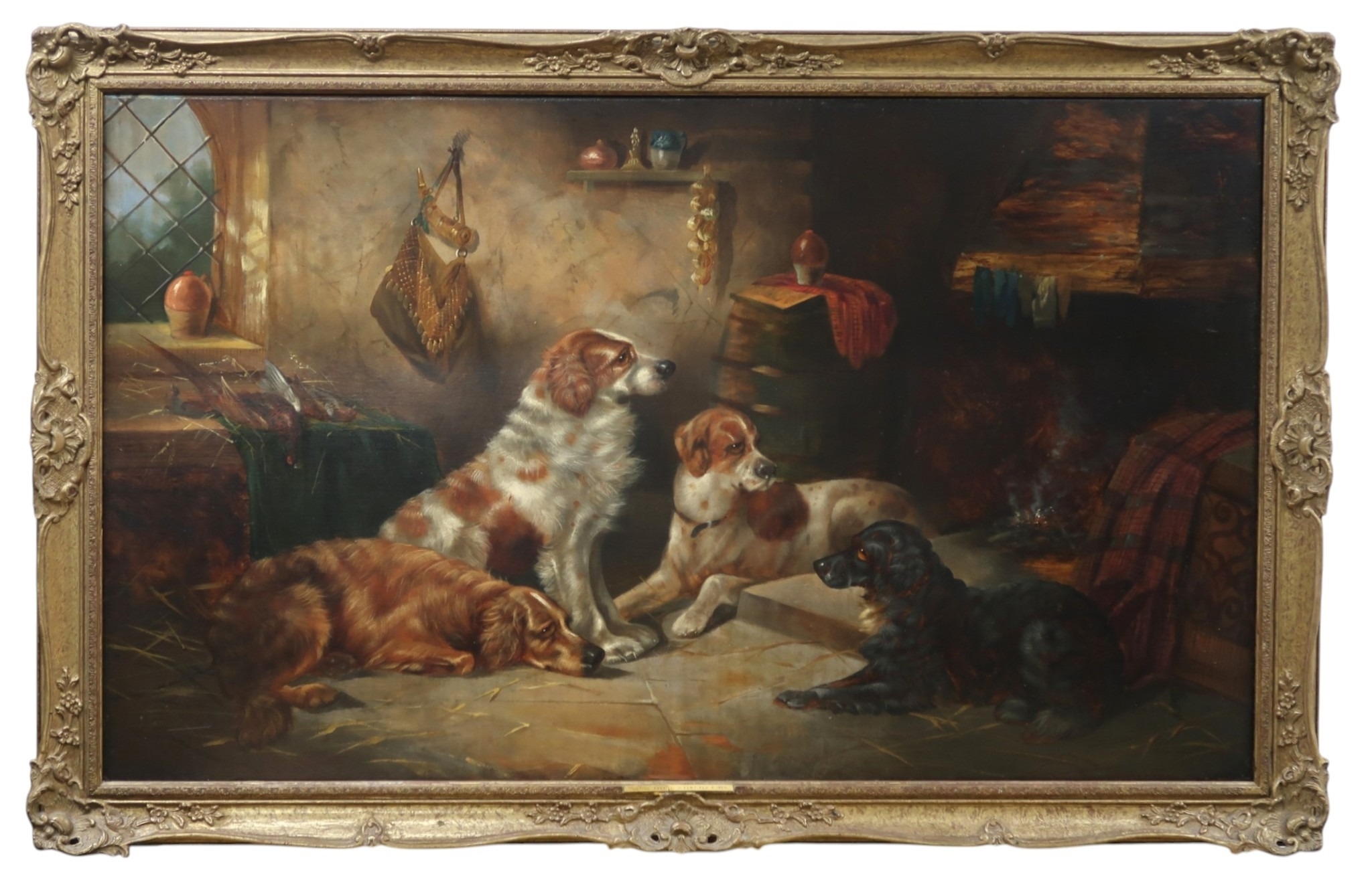 George Armfield | DOGS IN AN INTERIOR | MutualArt