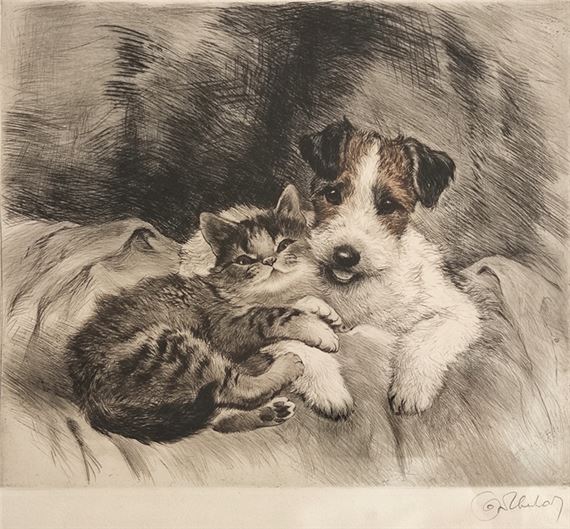Null Zero | Jack Russel and cat (20th century) | MutualArt