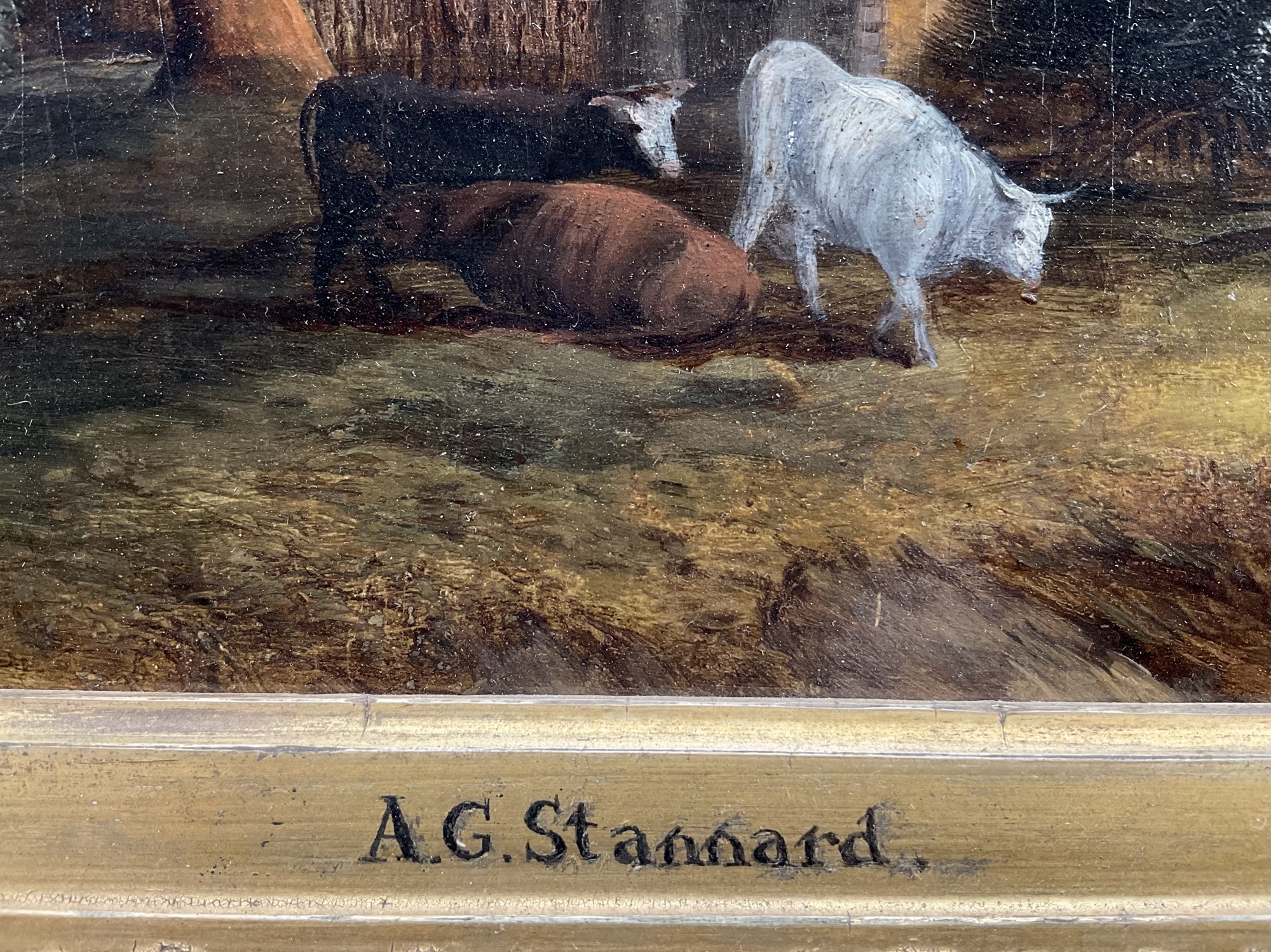 Alfred George Stannard | Cattle before Farmbuildings | MutualArt